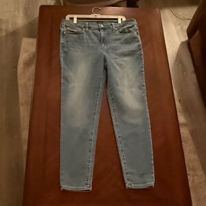 J. Crew Light Blue high rise skinny jeans.  Super soft and comfortable